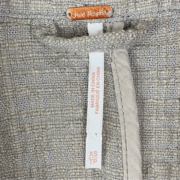 Free People size XS Women’s Taupe Belted Wrap Cardigan Sweater Jacket - Picture 6 of 9